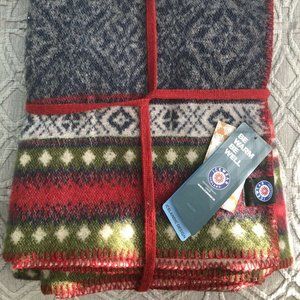 Icewear Icelandic Wool (Bergrós) Throw Blanket 51"x 75" Reversible